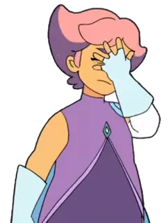 🖐 Glimmer She-Ra and the Princesses of Power Glimmer, She-Ra, Princesses of Power, cartoon, character, facepalm telegram sticker