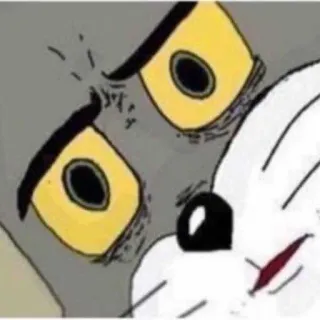 😒 Tom Cat Tom and Jerry cartone animato, gatto, meme, arrabbiato, divertente, programma TV telegram sticker