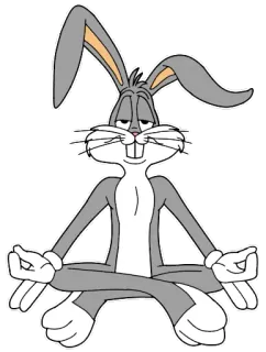 🧘‍♀️ Bugs Bunny Dibujos animados, Meditación, Conejo, Relajación, Yoga telegram sticker