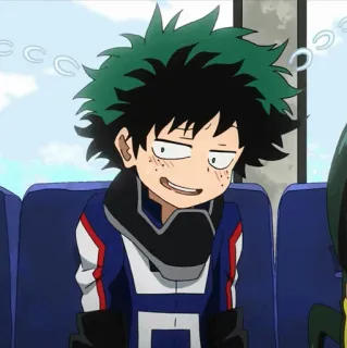 🥦 Izuku Midoriya My Hero Academia 애니메이션, 만화, 나의 히어로 아카데미아, 미도리야 이즈쿠, 데쿠, 히어로 telegram sticker