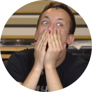 😱 震惊, 惊喜, 脸, 表情, 男人 telegram sticker