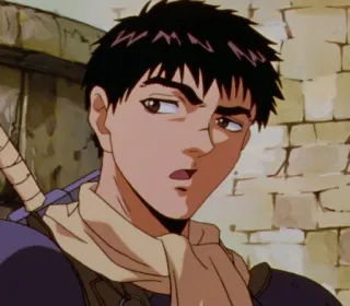 🤨 Guts Berserk anime, berserk, manga, guts, sword, warrior telegram sticker