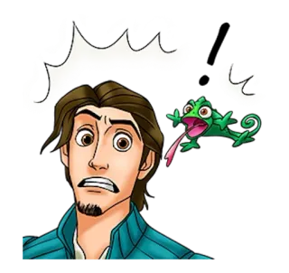 👸 Flynn Rider Tangled disney, tangled, flynn rider, pascal, cartoon whatsapp sticker