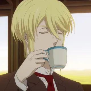 😉 William James Moriarty Moriarty the Patriot Anime, Teh, Minum, Moriarty, William James Moriarty, Moriarty the Patriot telegram sticker