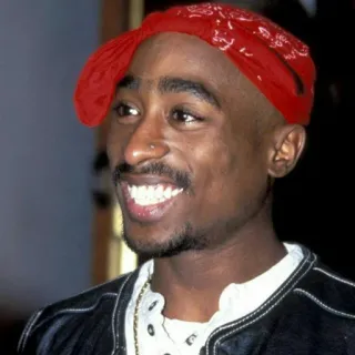😁 Tupac Shakur rappeur, musicien, 2pac, artiste, célébrité whatsapp sticker