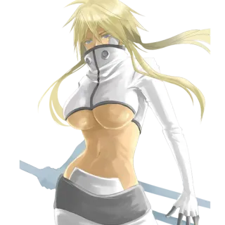 😕 anime, girl, sexy, blond, woman, white telegram sticker