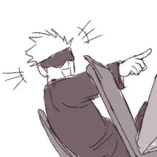 😂 Gojo Satoru Jujutsu Kaisen Anime, Manga, Gojo Satoru, Jujutsu Kaisen, Postać whatsapp sticker