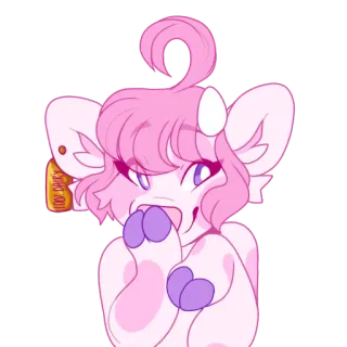 🤭 Milkshake Milkshake the Cow 100% DAIRY telegram sticker