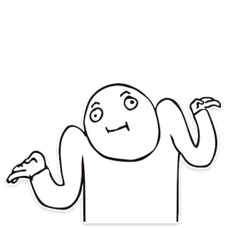 🤷‍♂ Meme, haussement d'épaules, confus, geste, question, internet, illustration whatsapp sticker