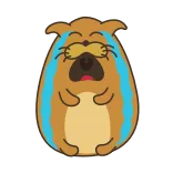 😭 เศร้า, ร้องไห้, แฮมสเตอร์, การ์ตูน, สัตว์, น่ารัก, อิโมจิ telegram sticker