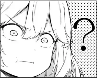 ❓ anime, manga, confundido, signo de interrogación, expresión, reacción, cómic, dibujos animados telegram sticker