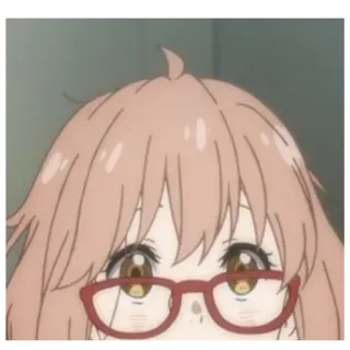 🎀 Mirai Kuriyama Beyond the Boundary Аниме, Девушка, Очки, Милая, Мирай Курияма, За гранью telegram sticker