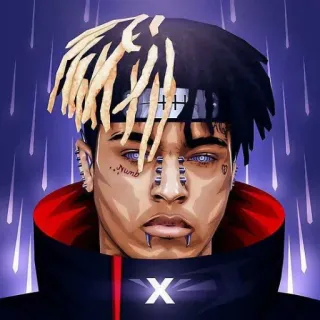 😈 XXXTentacion Numb music, rapper, artist, portrait telegram sticker