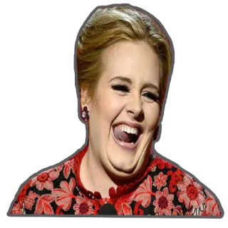 😂 Adele cantor, músico, retrato, celebridade, mulher, artista telegram sticker
