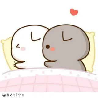 😴 @hotlve cartoon, cute, sleeping, kawaii, love telegram sticker