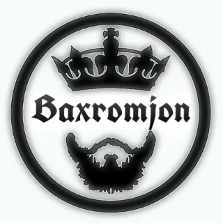 😎 Baxromjon 皇冠, 胡子, 字母组合, 国王, Baxromjon telegram sticker