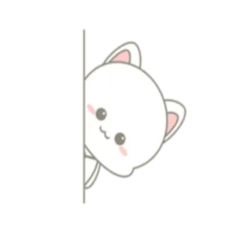 🙂 cat, cute, peeking, animal, sticker, kawaii telegram sticker