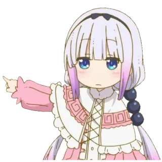 👉 Kanna Kamui Miss Kobayashi's Dragon Maid anime, kanna kamui, cute, dragon maid, cartoon, chibi, kawaii telegram sticker