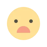 🤧 emoji, face, shocked, sad, upset, pixelated whatsapp sticker