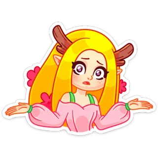 🤷‍♀️ dibujo animado, chica, encogiéndose de hombros, lindo, personaje, confundido telegram sticker