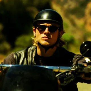 😎 Sons of Anarchy motorcycle, biker, riding, helmet, sunglasses, tv show telegram sticker