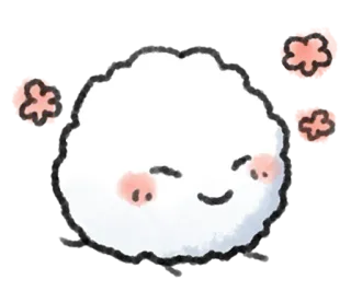 💭 雲, かわいい, 可愛い, 幸せ, フレンドリー telegram sticker