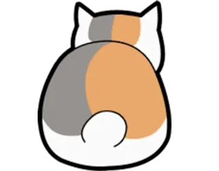 🙂 gato, animal, lindo, pegatina, calicó whatsapp sticker