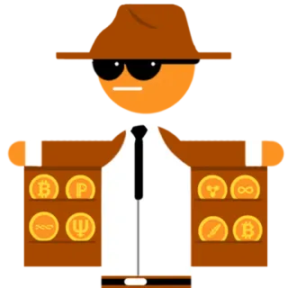 🕵‍♂️ крипто, криптовалюта, биткоин, блокчейн, инвестиции whatsapp sticker