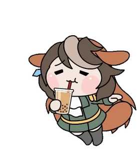 🧋 anime, chibi, boba tea, drink, cute whatsapp sticker