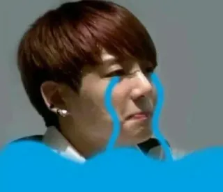 😭 chorando, triste, emocional, lágrimas, meme, kpop whatsapp sticker