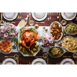 🍂 hari pengucapan syukur, makan malam, kalkun, makanan, perayaan, penataan meja, liburan, makan telegram sticker