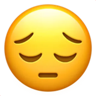 😔 이모지, 슬픔, 얼굴, 표정 telegram sticker