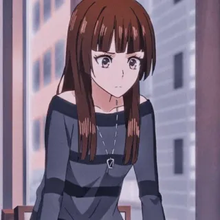 💜 Anime, Donna, Cartone animato, Ragazza, Ritratto telegram sticker