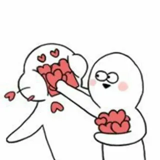 ❤ любовь, сердечки, мультфильм, дружба, привязанность telegram sticker