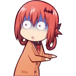 😨 Anime, Cartoon, Personnage, Expression faciale, Choqué, Surprise whatsapp sticker