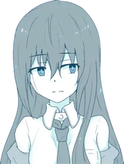 😐 Anime, Manga, Mädchen, Schuluniform, Cartoon whatsapp sticker