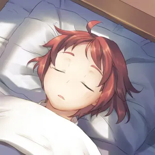 😴 sono, dormindo, anime, personagem, desenho animado telegram sticker