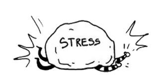 👍 STRESS stres, kartun, kecemasan, tekanan telegram sticker