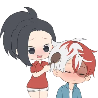 ❤️ Momo Yaoyorozu My Hero Academia Anime, Mangá, Fofo, Personagem, Fanart whatsapp sticker
