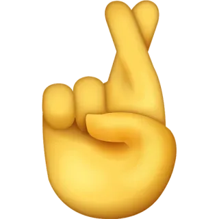 🤞 fingers crossed, good luck, wish, emoji telegram sticker