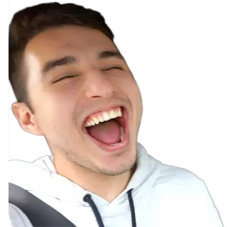 😂 homme, rire, excité, joyeux, personne telegram sticker