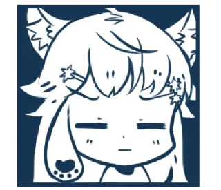 😑 kat, schattig, slaperig, cartoon, dier telegram sticker