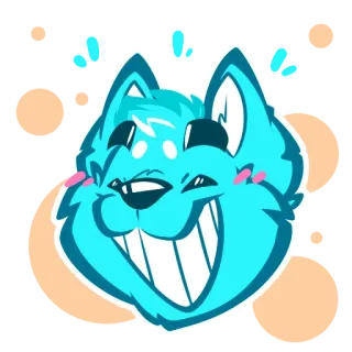 😁 퍼리, 만화, 개, 일러스트, 동물, 귀여운 telegram sticker