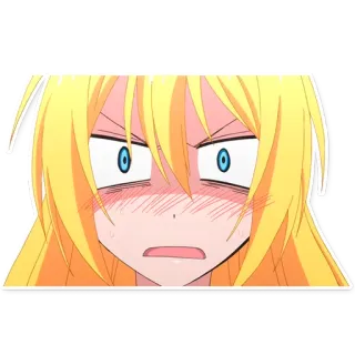 😟 Anime, Manga, Capelli Biondi, Occhi Azzurri, Cartone Animato, Adesivo telegram sticker