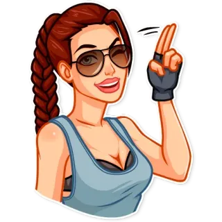 😎 Lara Croft Tomb Raider авантюрист, видеоигра, исследователь, Tomb Raider, Лара Крофт, женщина, персонаж telegram sticker
