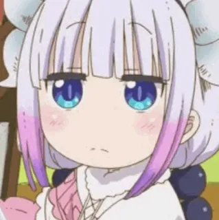 🍥 Kanna Kamui Miss Kobayashi's Dragon Maid Anime, Kanna, Dragon Maid, Süß, Kanna Kamui whatsapp sticker