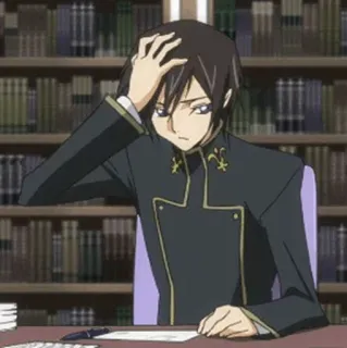 🥀 Lelouch Lamperouge Code Geass 애니메이션, 생각, 를르슈, 람페르지, 코드, 기어스 telegram sticker