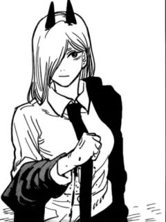 🌫 Power Chainsaw Man Anime, Manga, Chainsaw Man, Power, Démon, Cornes, Anti-héros whatsapp sticker