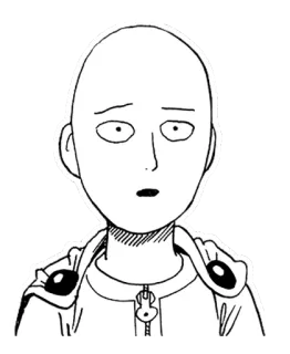 😦 Saitama One-Punch Man anime, one punch man, saitama, hero telegram sticker