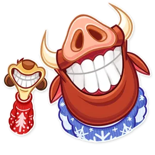 😁 Timon and Pumbaa The Lion King disney, cartoon, funny, friendship, characters, movie telegram sticker